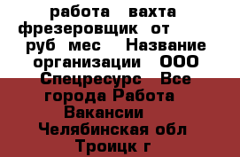 работа . вахта. фрезеровщик. от 50 000 руб./мес. › Название организации ­ ООО Спецресурс - Все города Работа » Вакансии   . Челябинская обл.,Троицк г.